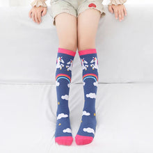 Load image into Gallery viewer, Colorful Embroidered Knee High Socks for Girls