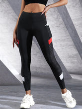 Load image into Gallery viewer, 🖤 Colorblocked Mesh High-Waist Yoga Leggings with Side Pockets
