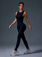 Load image into Gallery viewer, 🧘♀️ Seamless Sleeveless Yoga Jumpsuit with Zipper Closure