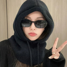 Load image into Gallery viewer, Knitted Hooded Cap Winter Balaclava