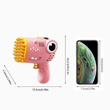 Load image into Gallery viewer, 40 Hole Dinosaur Bubble Handheld Bubble Machine Electric Bubble Gun Outdoor Wedding Party Toy