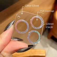 Load image into Gallery viewer, Glitter Full Cover Camera Lens Protector Glass For iPhone 13 12 11 Pro Max Mini 9H Tempered Glass for iPhone 12 Glass Lens Cover HD Clear Tempered Glass Back Camera Protector Ultra-Thin Easy Installation