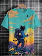 Load image into Gallery viewer, 🐱 3D Travel Cat Print T-Shirt – Playful Summer Streetwear