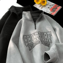 Load image into Gallery viewer, Vintage Vibes Suede Half Zip Sweatshirt