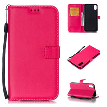 Load image into Gallery viewer, Solid Color Leather Wallet Case For iPhone 14 XS MAX 11 Pro 12 mini 13 Flip Cover Card Slot Mobile Phone Case Wallet Mobile Phone Case Leather Flip Case Wallet Colorful Protective Case
