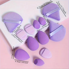 Load image into Gallery viewer, 12 Piece All Purpose Makeup Sponge Set with Loose Powder Puffs Mini Air Cushion Puffs Beauty Eggs and Mini Beauty Sponges
