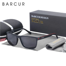 Load image into Gallery viewer, BARCUR Sports Polarized Sunglasses for Men Lightweight TR90 Square Fishing & Travel Eyewear UV400 Protection Men Accessory