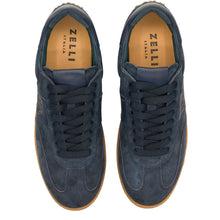 Load image into Gallery viewer, 65-400-NVY SHIZZO Signature Leather Sneakers, Navy