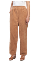 Load image into Gallery viewer, Womens Pull On Fine Wale Corduroy Pants with soft-covered elastic waist
