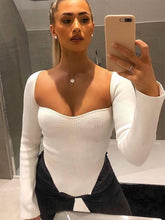 Load image into Gallery viewer, Square Collar Irregular Long Sleeve Woman Sweaters | NCS