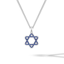 Load image into Gallery viewer, Star Of David Pendant - Sapphire