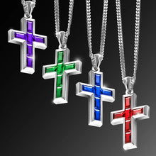 Load image into Gallery viewer, Gemstone Cross Pendant - Amethyst