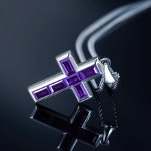 Load image into Gallery viewer, Gemstone Cross Pendant - Amethyst