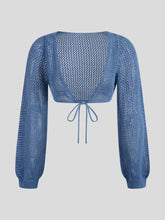 Load image into Gallery viewer, Sultry Hollow-out Knit Crop Top | NCS