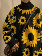 Load image into Gallery viewer, Sunflower Pattern Embroidery Knit Sweater | NCS
