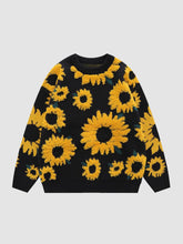 Load image into Gallery viewer, Sunflower Pattern Embroidery Knit Sweater | NCS