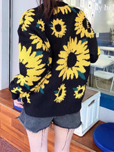 Load image into Gallery viewer, Sunflower Pattern Embroidery Knit Sweater | NCS