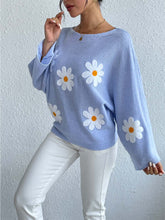 Load image into Gallery viewer, Sweet Floral Bell Sleeve Loose Knit Top | NCS