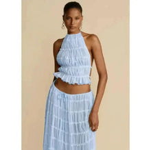 Load image into Gallery viewer, 2-Piece Chic Halter Dress Suit Set