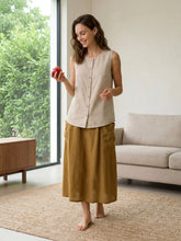 Load image into Gallery viewer, 100% Linen Buttons Down Tank Top ERIN