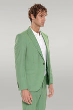 Load image into Gallery viewer, 2 Piece Patterned Slim Fit Green Men Suit - Wessi
