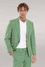Load image into Gallery viewer, 2 Piece Patterned Slim Fit Green Men Suit - Wessi