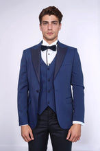 Load image into Gallery viewer, Dot-Patterned Navy Tuxedo - Wessi