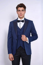 Load image into Gallery viewer, Dot-Patterned Navy Tuxedo - Wessi
