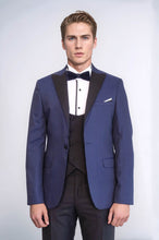 Load image into Gallery viewer, Patterned Jacket Navy Blue Tuxedo | Wessi