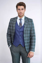 Load image into Gallery viewer, Grey Blue Checked Suit - Wessi