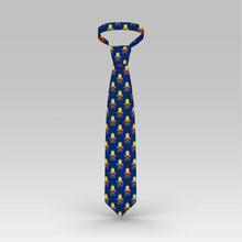Load image into Gallery viewer, Papal Tiara and Keys Necktie Navy