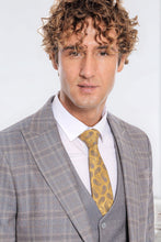 Load image into Gallery viewer, Checked Slim Fit Light Blue Men Suit - Wessi