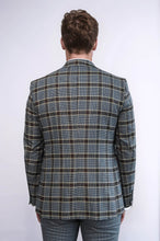 Load image into Gallery viewer, Patterned Checked Slim Fit Anthracite Men Suit - Wessi