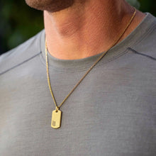 Load image into Gallery viewer, Beveled Tag Pendant - 14K Gold