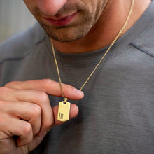 Load image into Gallery viewer, Beveled Tag Pendant - 14K Gold