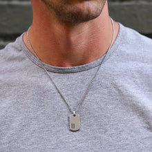 Load image into Gallery viewer, Beveled Tag Pendant - Silver