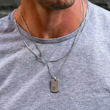 Load image into Gallery viewer, Beveled Tag Pendant - Silver