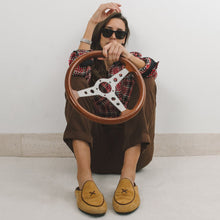 Load image into Gallery viewer, Women's Tan Textured Suede Milano Mule