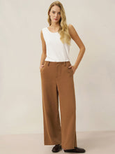 Load image into Gallery viewer, Lyocell Linen Drawstring Straight Leg Pants RACHEL