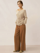 Load image into Gallery viewer, Lyocell Linen Drawstring Straight Leg Pants RACHEL