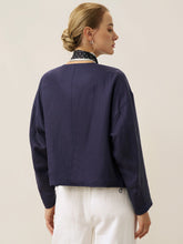 Load image into Gallery viewer, Tencel Linen Reversible Crew Neck Casual Jacket CHLOE
