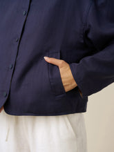 Load image into Gallery viewer, Tencel Linen Reversible Crew Neck Casual Jacket CHLOE