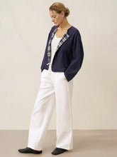 Load image into Gallery viewer, Tencel Linen Reversible Crew Neck Casual Jacket CHLOE