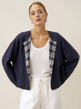 Load image into Gallery viewer, Tencel Linen Reversible Crew Neck Casual Jacket CHLOE