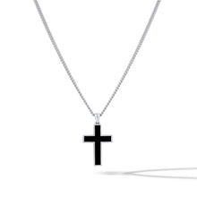 Load image into Gallery viewer, Stone Cross Pendant - Black Onyx