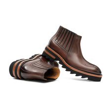 Load image into Gallery viewer, Thick - soled Chelsea Boots Brown