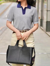 Load image into Gallery viewer, Tightly Woven Cotton Knit Polo Sweater Suit | NCS