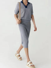 Load image into Gallery viewer, Tightly Woven Cotton Knit Polo Sweater Suit | NCS
