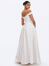 Load image into Gallery viewer, Tinsley White Jacquard Bardot Wedding Gown