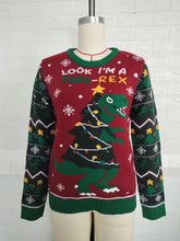 Load image into Gallery viewer, Tree-Rex LED Light Christmas Sweater | NCS